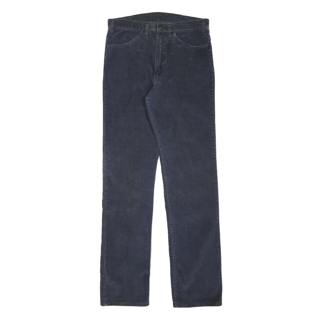 LEVI'S Mens Cotton Blend Navy Regular Straight Trousers W30 L33 Classic Zip