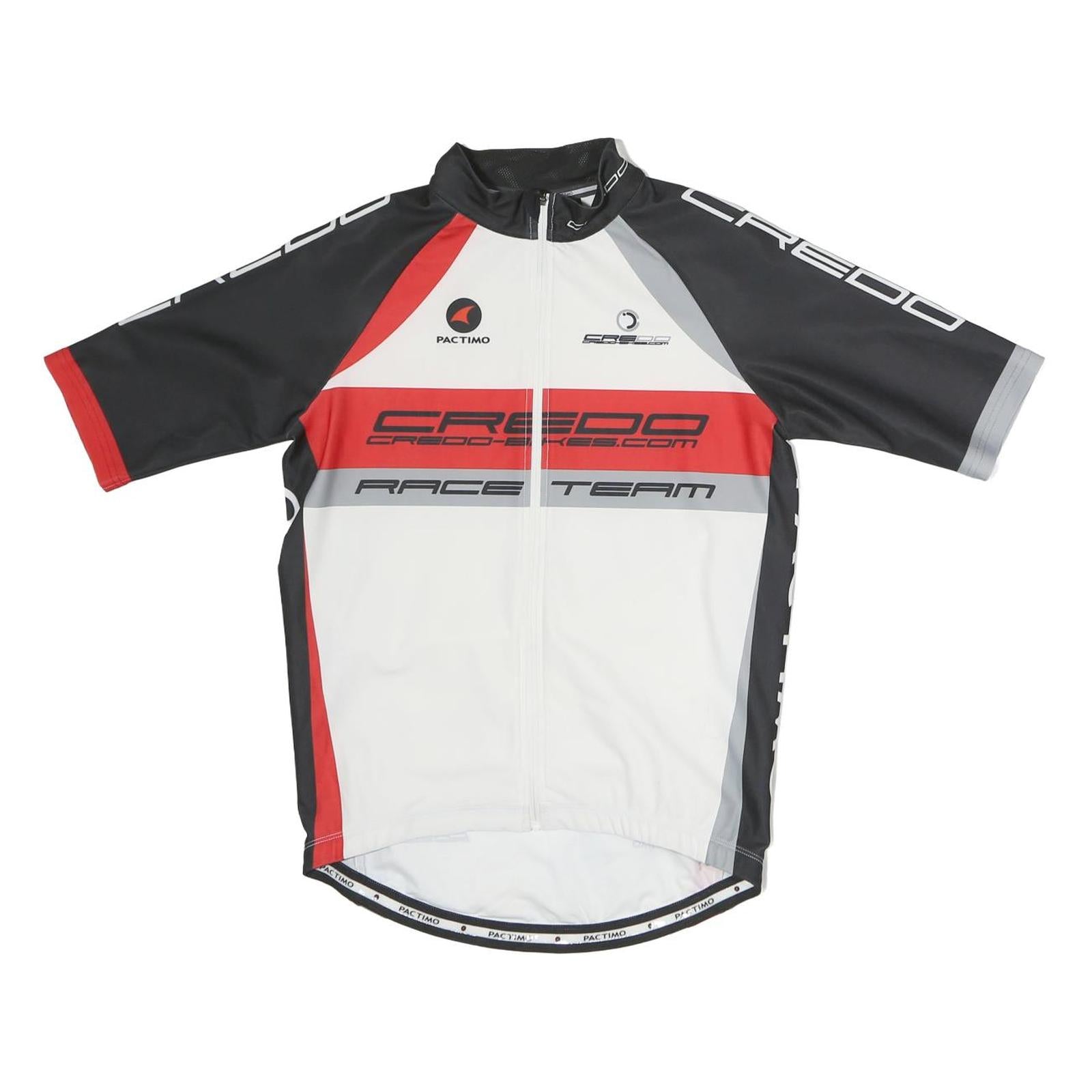 PACTIMO Womens White Black & Red Race Team Cycling Jersey M Short Sleeve Crew