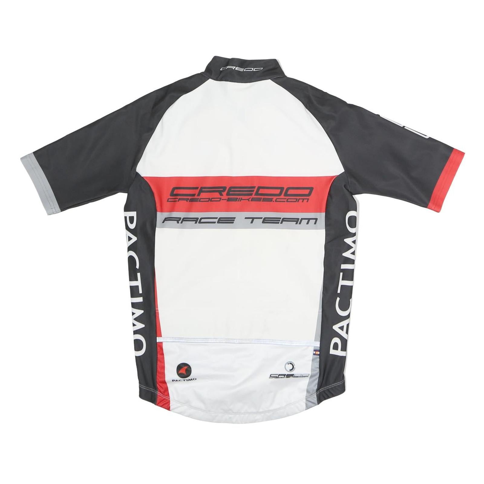 PACTIMO Womens White Black & Red Race Team Cycling Jersey M Short Sleeve Crew