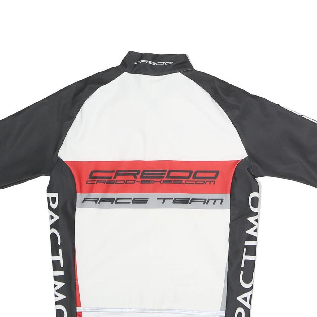 PACTIMO Womens White Black & Red Race Team Cycling Jersey M Short Sleeve Crew