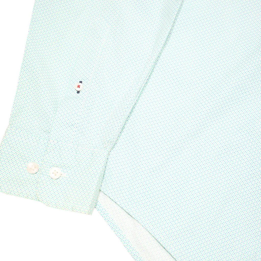 TOMMY HILFIGER Mens Blue Patterned Shirt M Button-Down Collar Casual Cotton