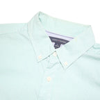 TOMMY HILFIGER Mens Blue Patterned Shirt M Button-Down Collar Casual Cotton