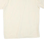 WEEKS END Mens Cream Shirt M Cotton Blend Short Sleeve Casual Summer