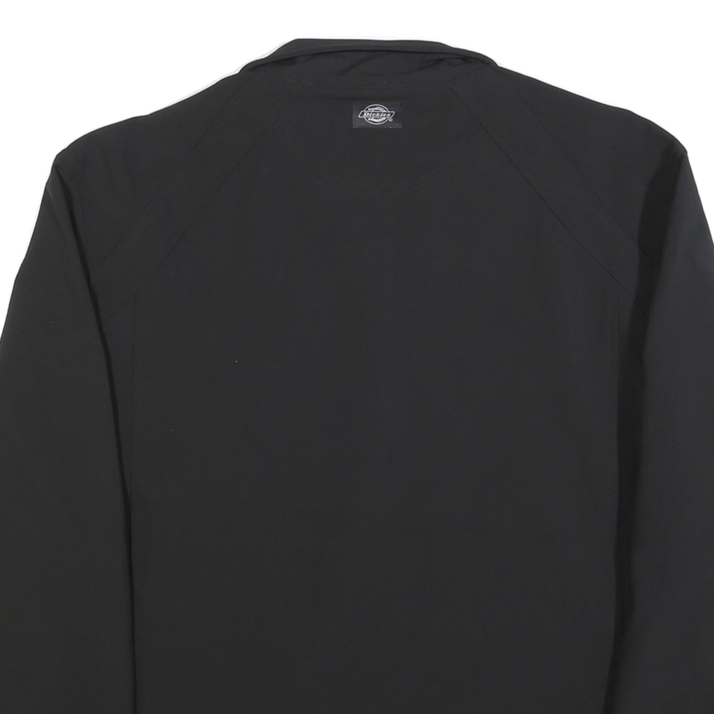 DICKIES Mens Black Softshell Zip Jacket L Polyester Workwear Comfort Durable