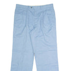 MCGREGOR Pleated Mens Trousers Blue Regular Straight W36 L30