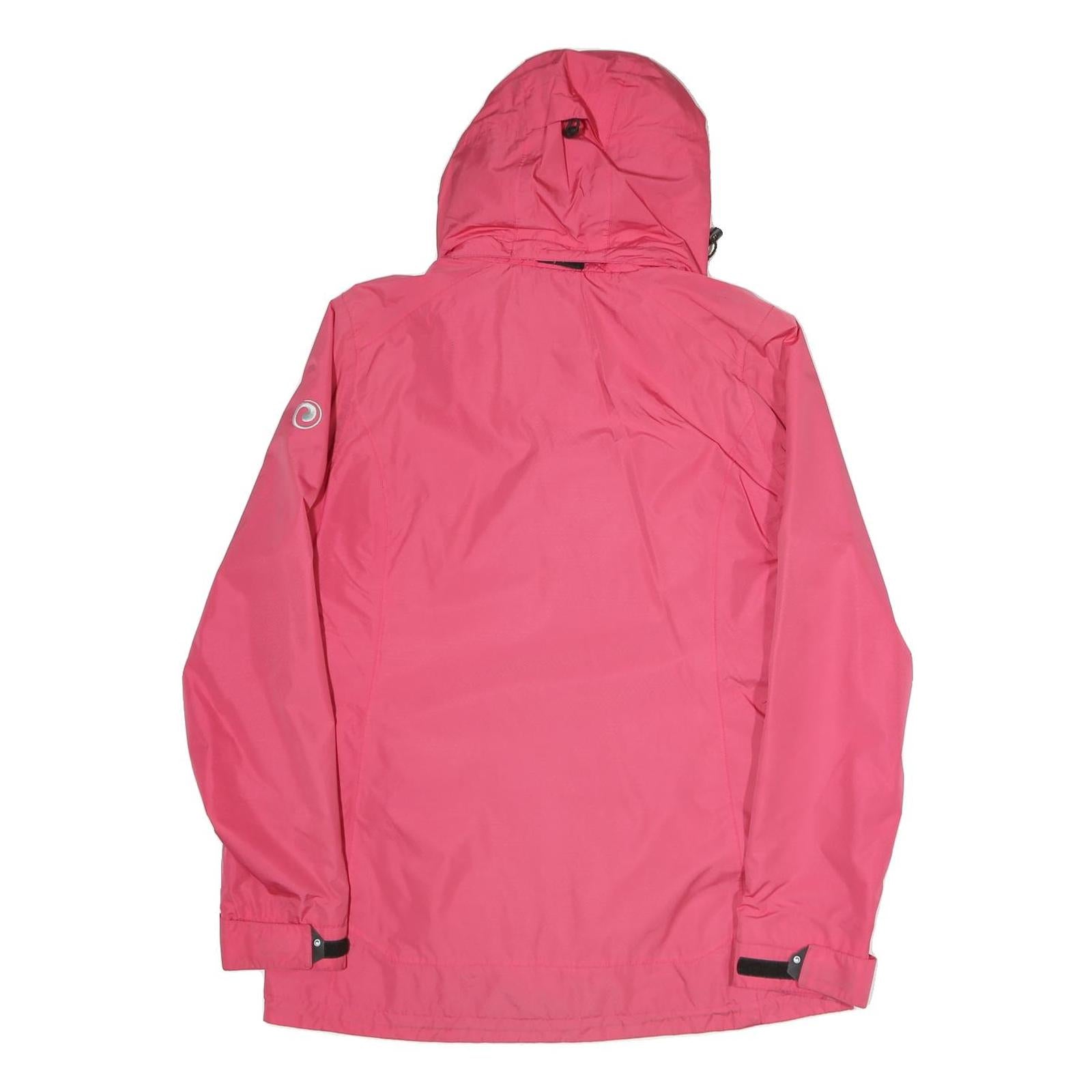 SHERPA Womens Pink Outdoor Jacket L Polyester Blend Woven Plain Zip Hooded