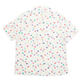 DELMOD Womens Printed Shirt White Collared Spotted M