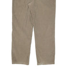 CALVIN KLEIN Mens Relaxed Beige Cotton Blend Trousers W36 L32 Casual Zip Closure