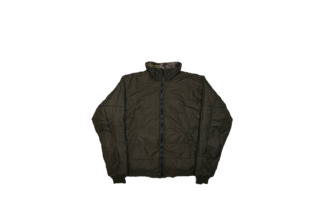 GREEN TRAIL Mens Brown & Green Camouflage Cotton Blend Zip Jacket XL