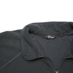 BERGHAUS Womens Black & Grey Colourblock Pullover Fleece 1/4 Zip XL Relaxed Fit