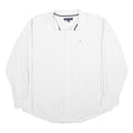 TOMMY HILFIGER Mens White Cotton Shirt 2XL Classic Long Sleeve Button Shirt