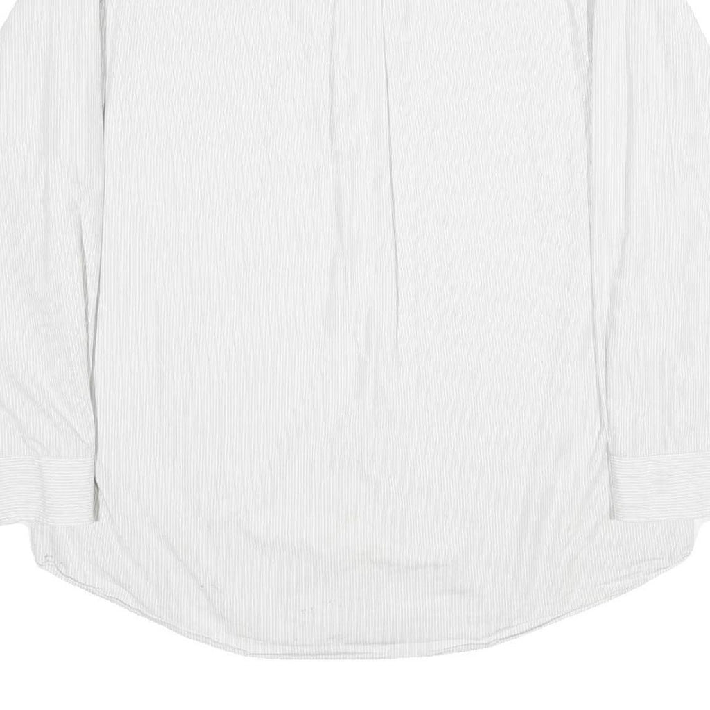 TOMMY HILFIGER Mens White Cotton Shirt 2XL Classic Long Sleeve Button Shirt