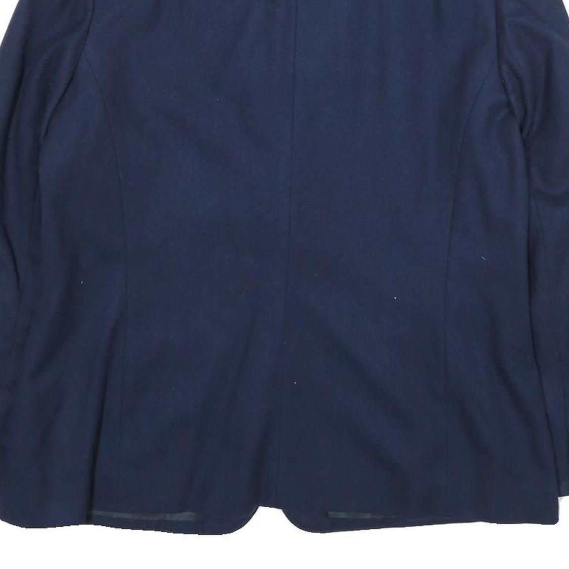 PENDLETON Womens Navy Blue Wool Blazer Jacket L Woven Classic Button Closure