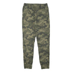 Mens Cotton Blend Slim Fit Camouflage Trousers Drawstring W27 L27 Casual