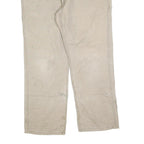 CARHARTT Mens Relaxed Jeans Beige Cotton Blend Zip W38 L32 Workwear Utility