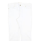 MICHAEL KORS Womens Cotton Blend White Slim Skinny Trousers W32 L28 Stylish