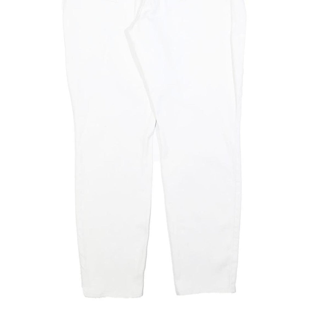 MICHAEL KORS Womens Cotton Blend White Slim Skinny Trousers W32 L28 Stylish