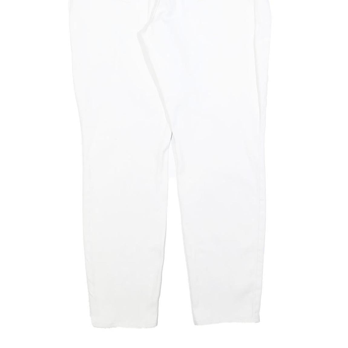 MICHAEL KORS Womens Cotton Blend White Slim Skinny Trousers W32 L28 Stylish
