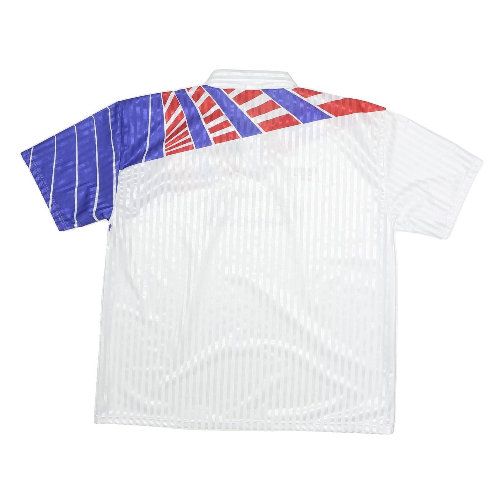 REEBOK Mens White & Red & Blue Polyester Short Sleeve Polo Shirt 2XL Sportswear