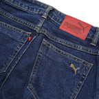 PUMA Womens Slim Blue Jeans Denim Zip W26 L27 Classic Straight Cotton Blend