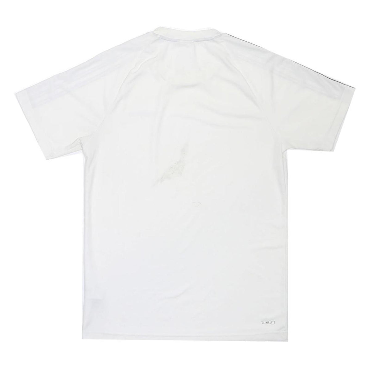 ADIDAS Mens White Black Three Stripe Classic T-Shirt M Short Sleeve Crew Neck