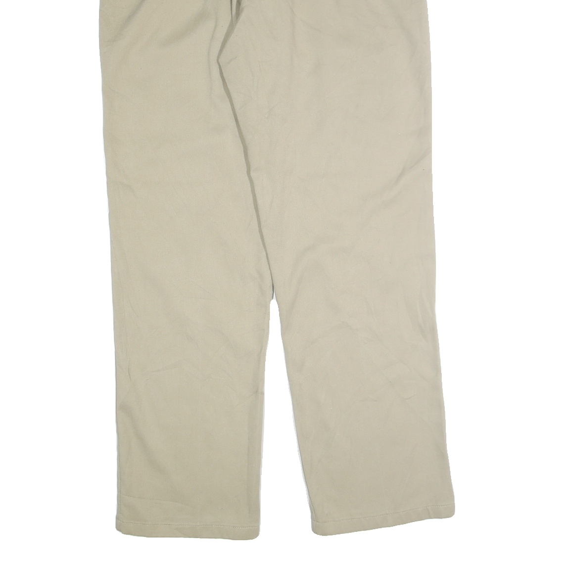 DICKIES Mens Beige Regular Fit Straight Leg Trousers Cotton Blend W36 L34