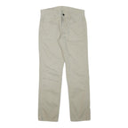 LEVI'S Mens Cotton Blend Beige Slim Straight Trousers W29 L28 Casual Zip