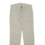 LEVI'S Mens Cotton Blend Beige Slim Straight Trousers W29 L28 Casual Zip