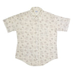 LORD CROMWELL Mens Shirt Beige Nylon Crazy Pattern XL