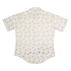 LORD CROMWELL Mens Shirt Beige Nylon Crazy Pattern XL