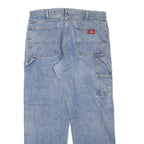 DICKIES Mens Regular Fit Blue Denim Jeans W36 L32 Workwear Carpenter Style Zip