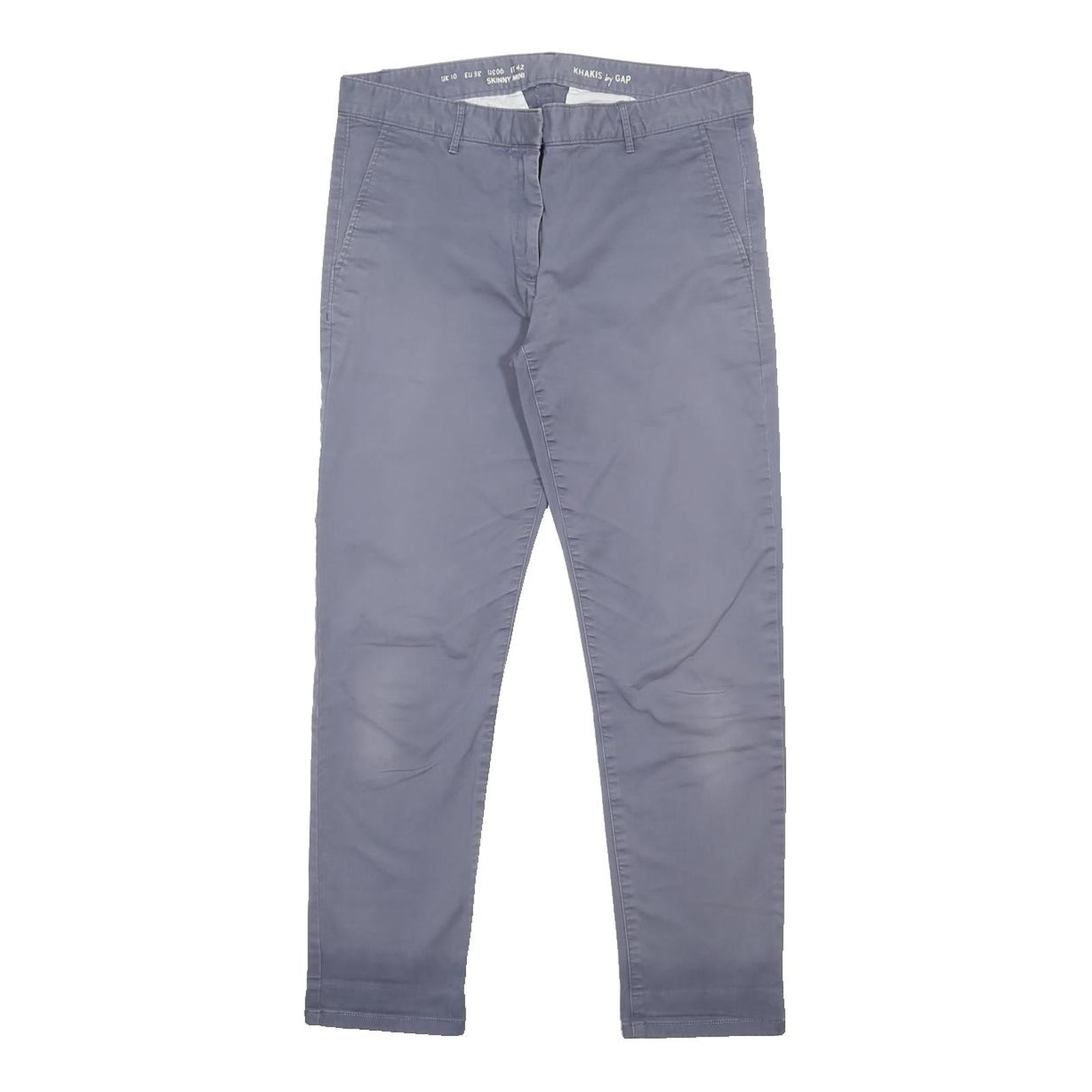 GAP Womens Slim Grey Cotton Blend Slim Leg Trousers W31 L26 Casual Workwear