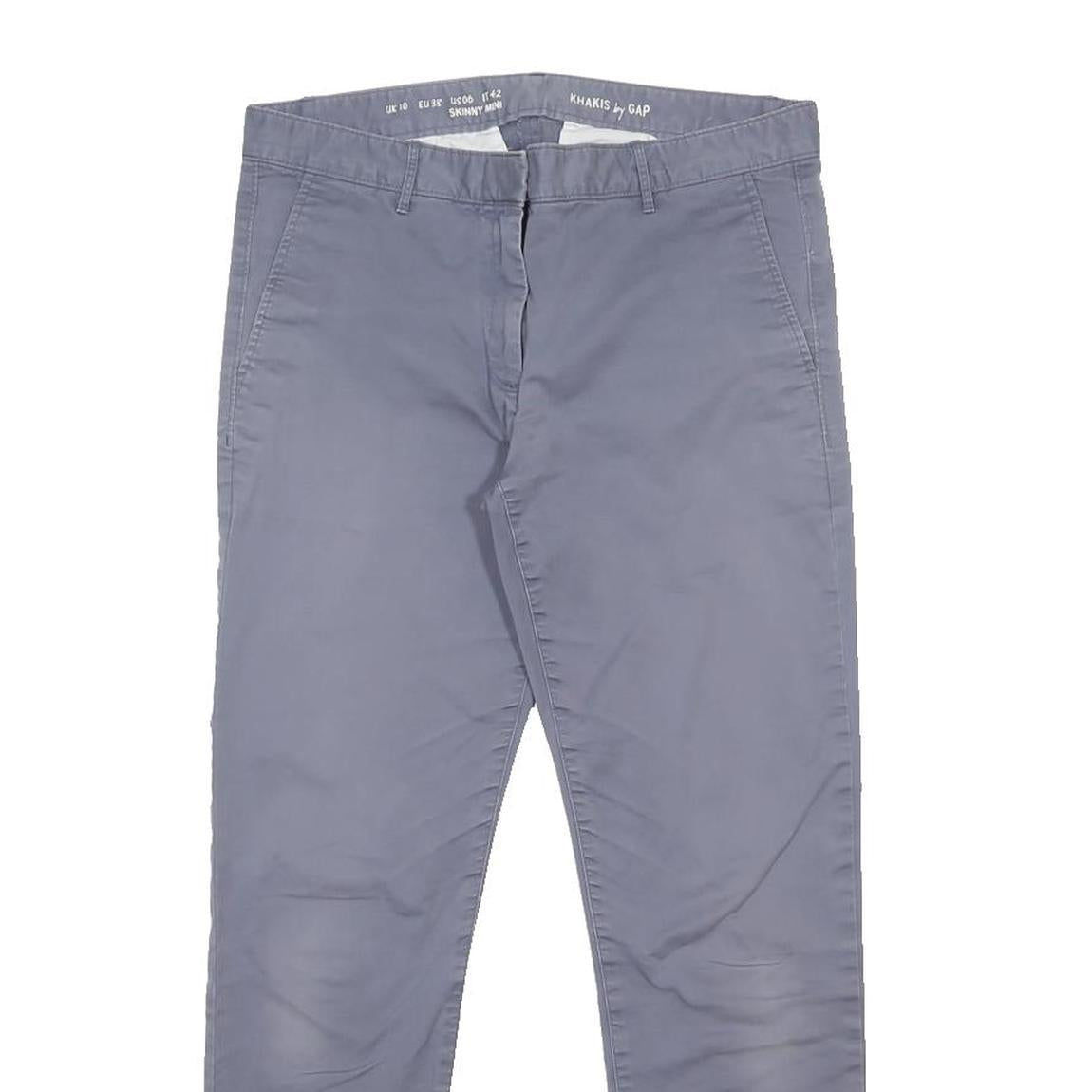 GAP Womens Slim Grey Cotton Blend Slim Leg Trousers W31 L26 Casual Workwear