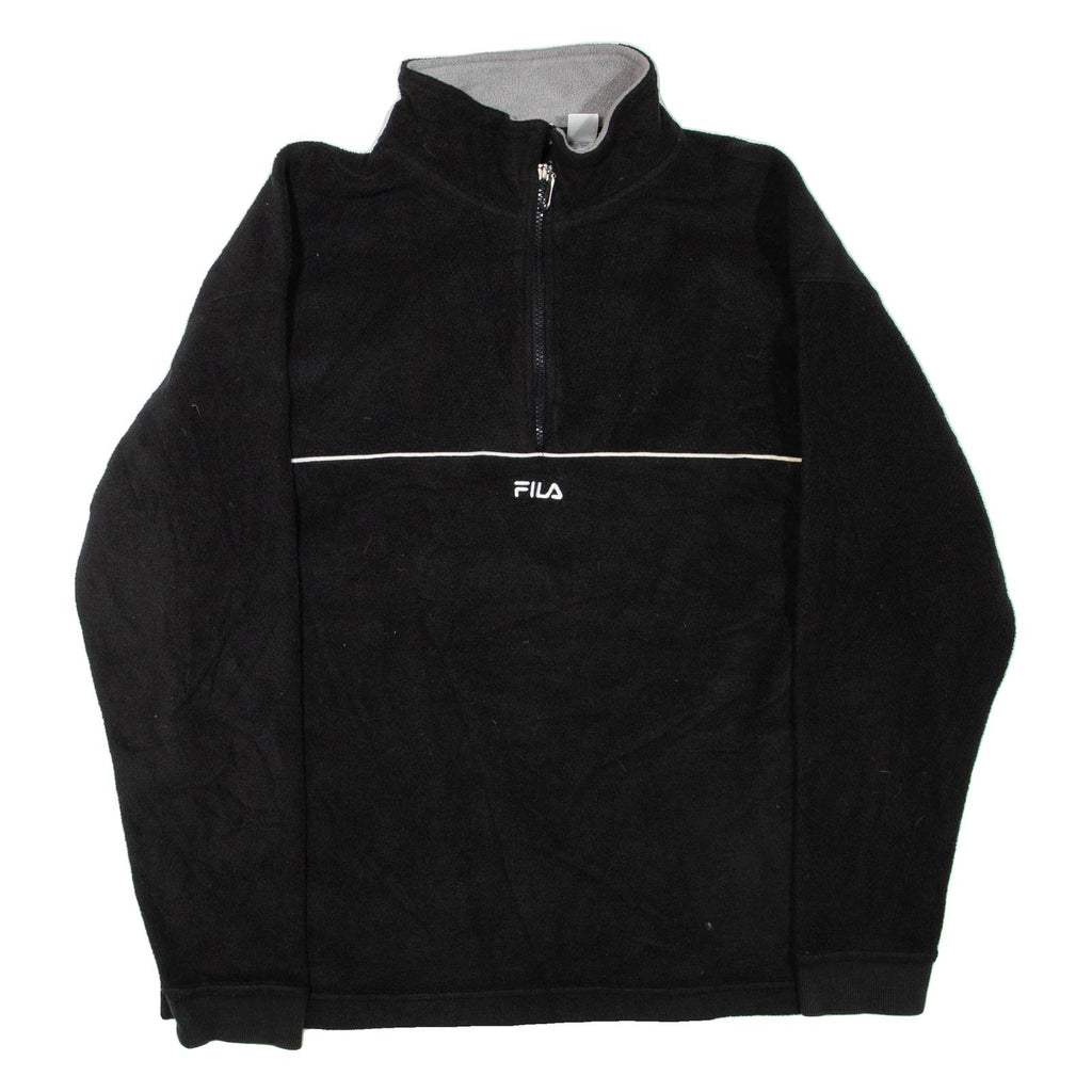 FILA Pullover Womens Fleece Jacket Black L