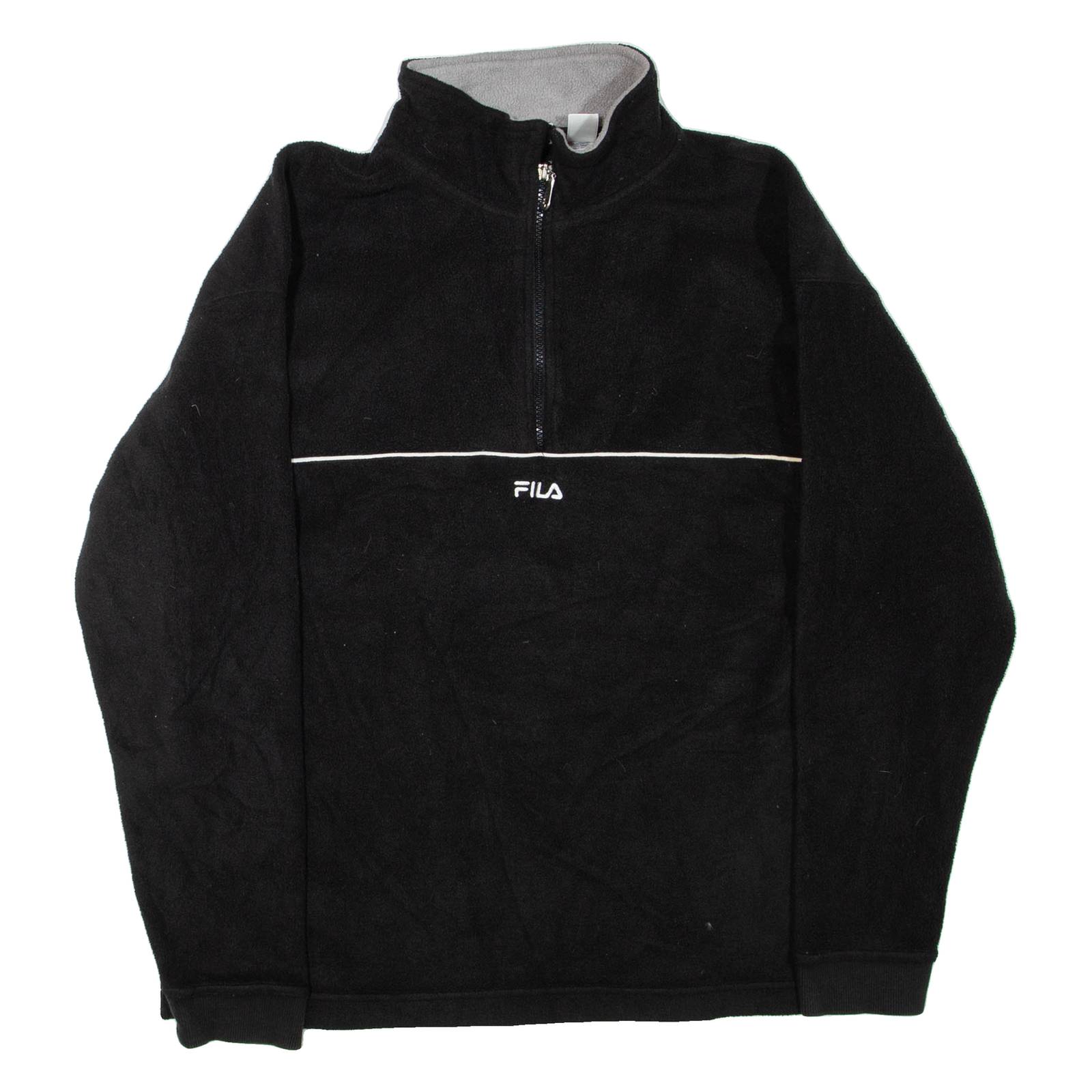 FILA Pullover Womens Fleece Jacket Black L