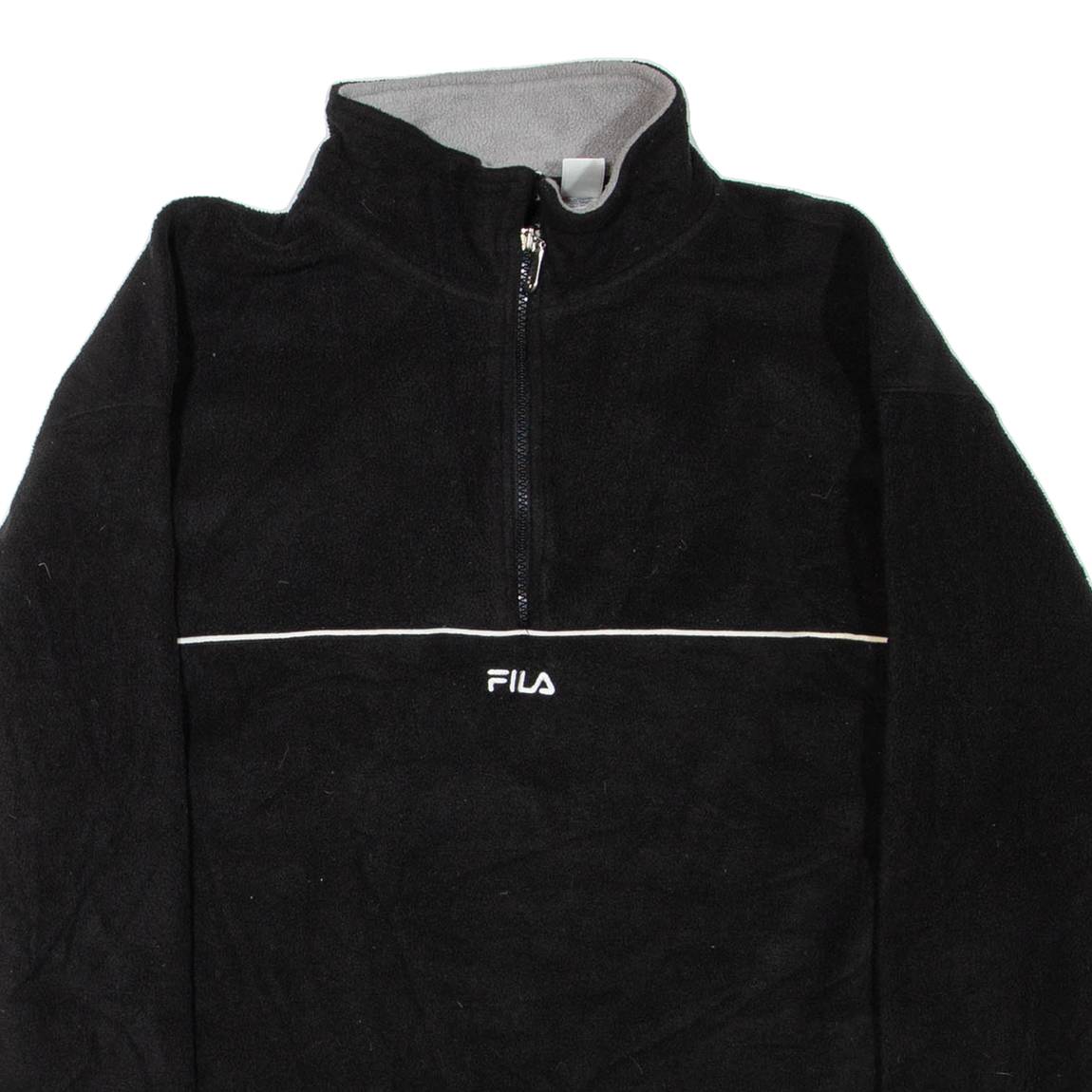 FILA Pullover Womens Fleece Jacket Black L