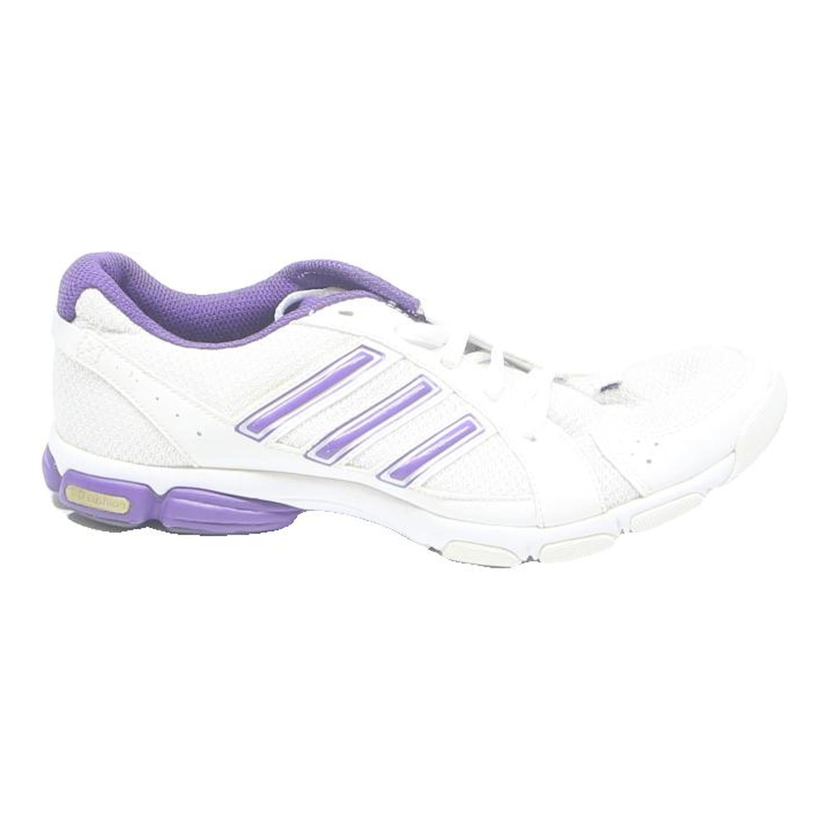 ADIDAS Trainers Womens Low Top White & Purple Synthetic UK 7 Athletic Footwear