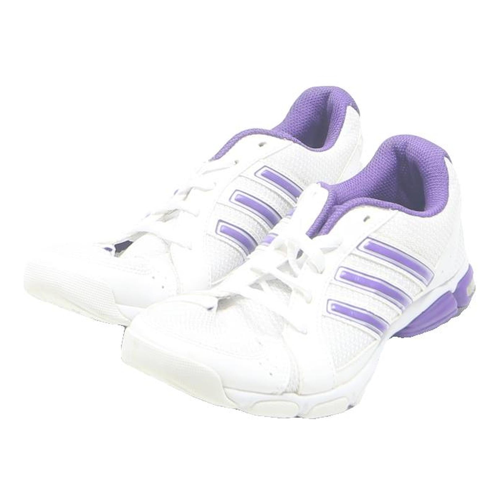 ADIDAS Trainers Womens Low Top White & Purple Synthetic UK 7 Athletic Footwear