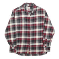 JACHS Mens Burgundy Black & Cream Check Shirt M Casual Cotton Long Sleeve