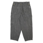 MISS SELFRIDGE Womens Grey Relaxed Cargo Denim Fair W34 L26 Cotton Zip