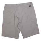 DICKIES Mens Shorts Grey Casual XL W42 Workwear Cotton Blend Comfortable
