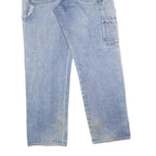 DICKIES Mens Relaxed Jeans Blue Denim W34 L32 Workwear Zip Closure