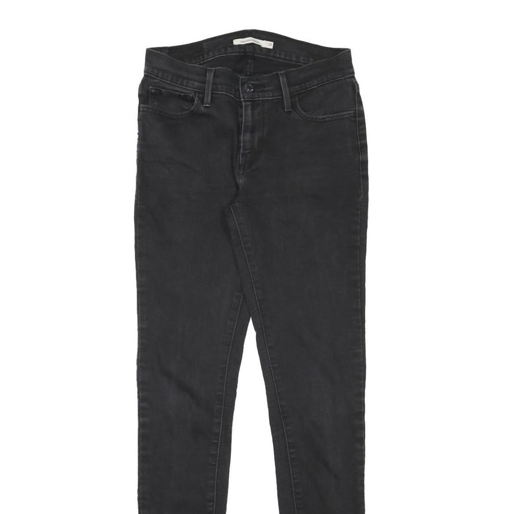 LEVI'S 710 Womens Jeans Black Slim Skinny Denim Medium W28 L31 Stretch