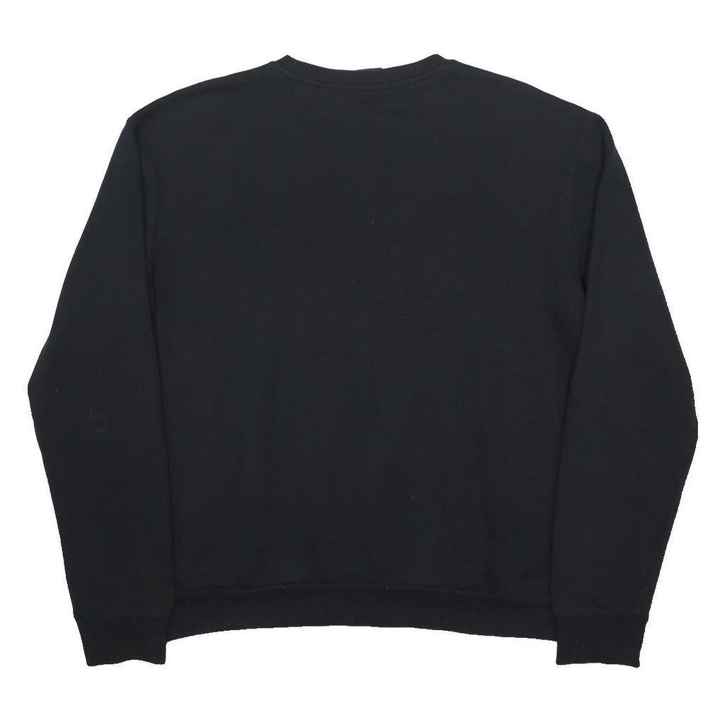 BOSS HUGO BOSS Mens Black Cotton Blend Crew Neck Sweatshirt L Logo Print