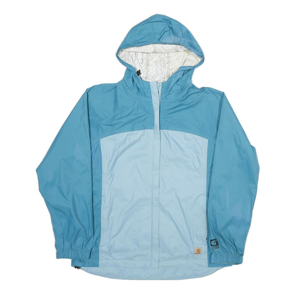 CARHARTT Womens Blue & Light Blue Lightweight Zip Jacket M Polyester Storm