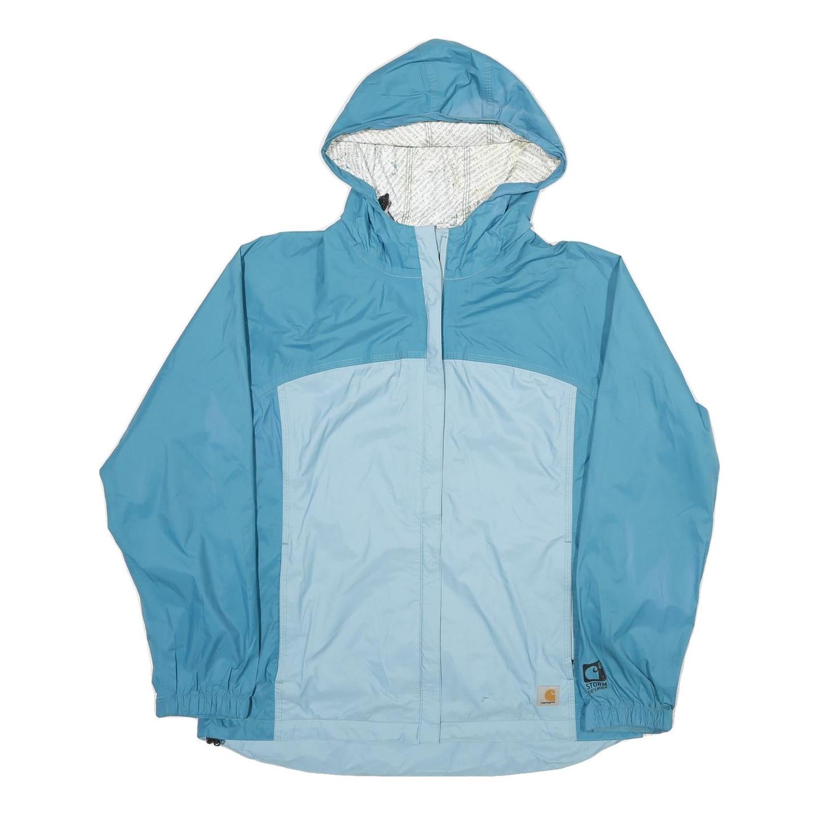 CARHARTT Womens Blue & Light Blue Lightweight Zip Jacket M Polyester Storm