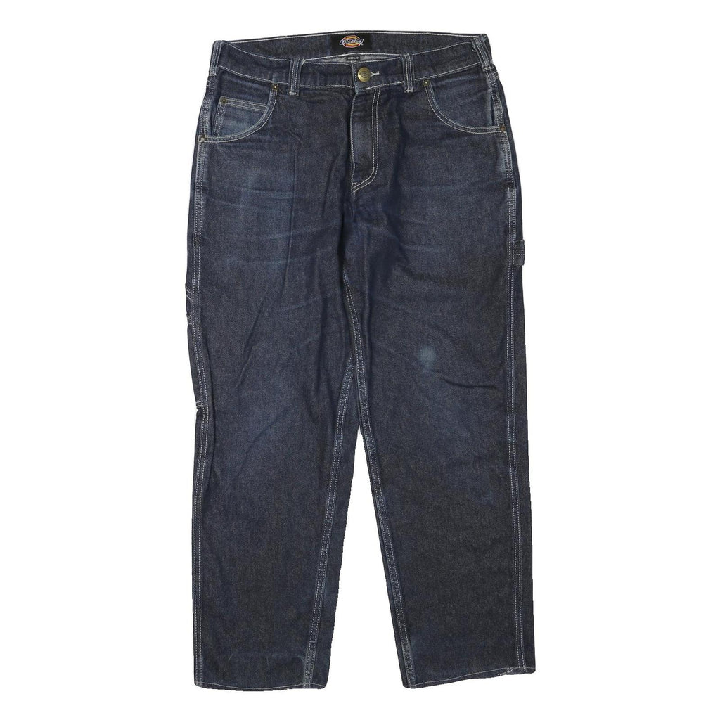 DICKIES Womens Regular Fit Blue Denim Jeans W32 L27 Workwear Utility Style