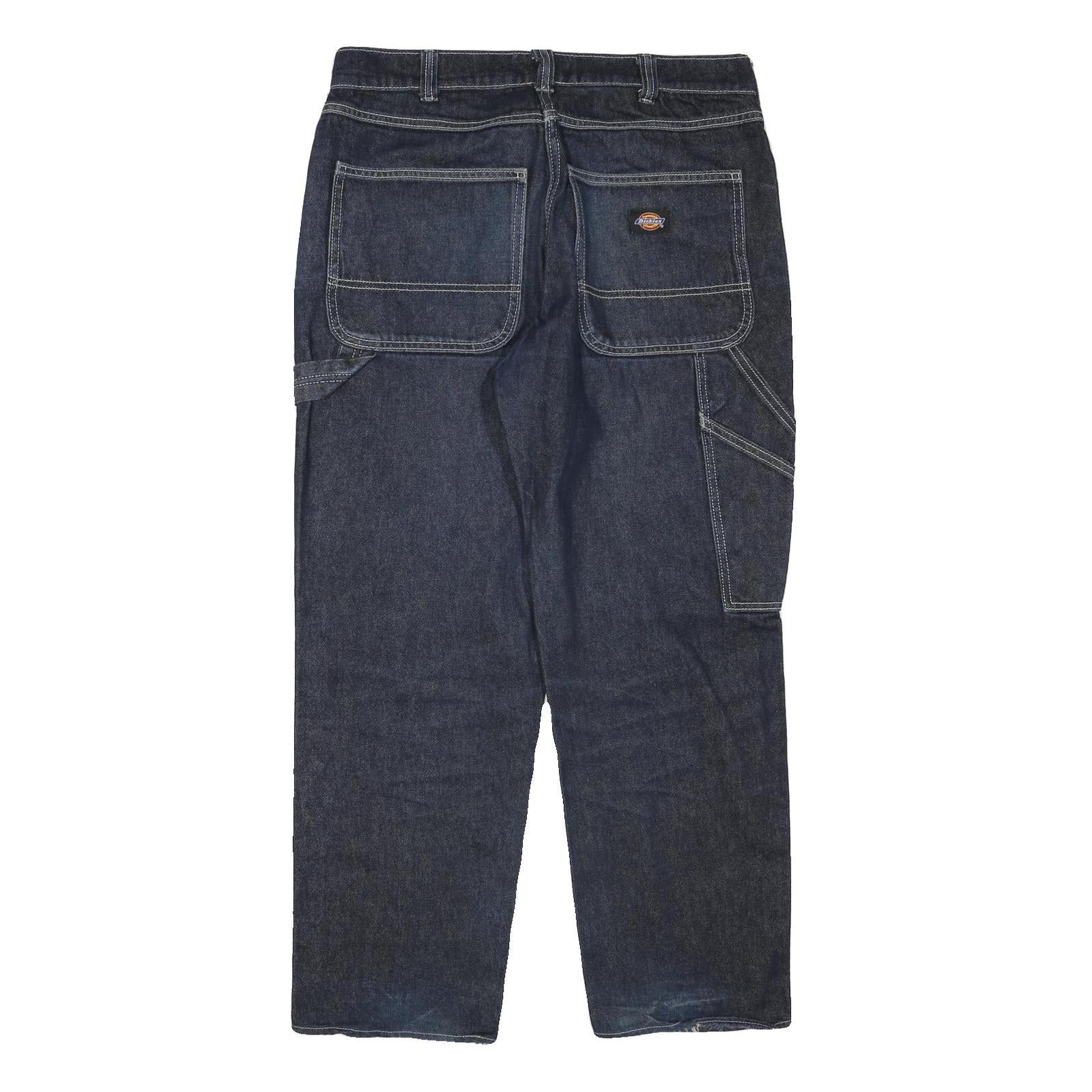 DICKIES Womens Regular Fit Blue Denim Jeans W32 L27 Workwear Utility Style