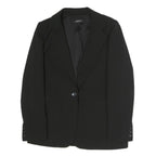 DKNY Womens Black Classic Jacket UK 6 Polyester Button Closure Tailored Blazer