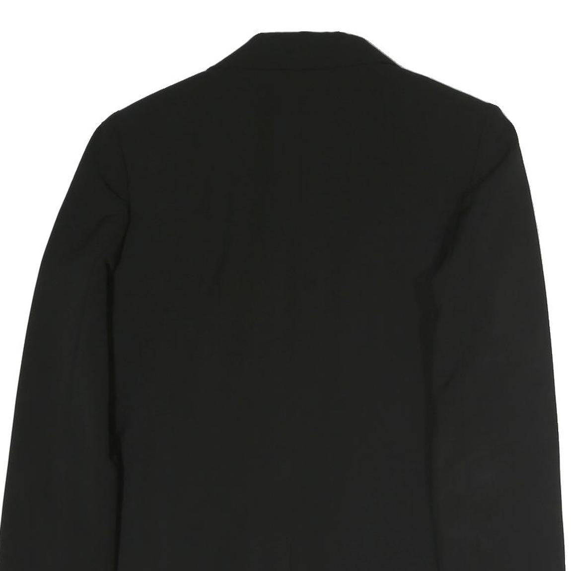 DKNY Womens Black Classic Jacket UK 6 Polyester Button Closure Tailored Blazer